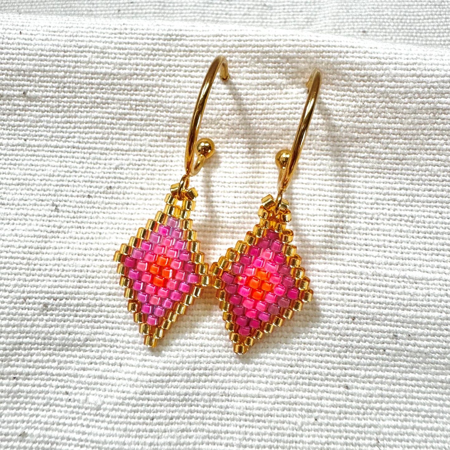 Pendientes Portitxolet fucsia