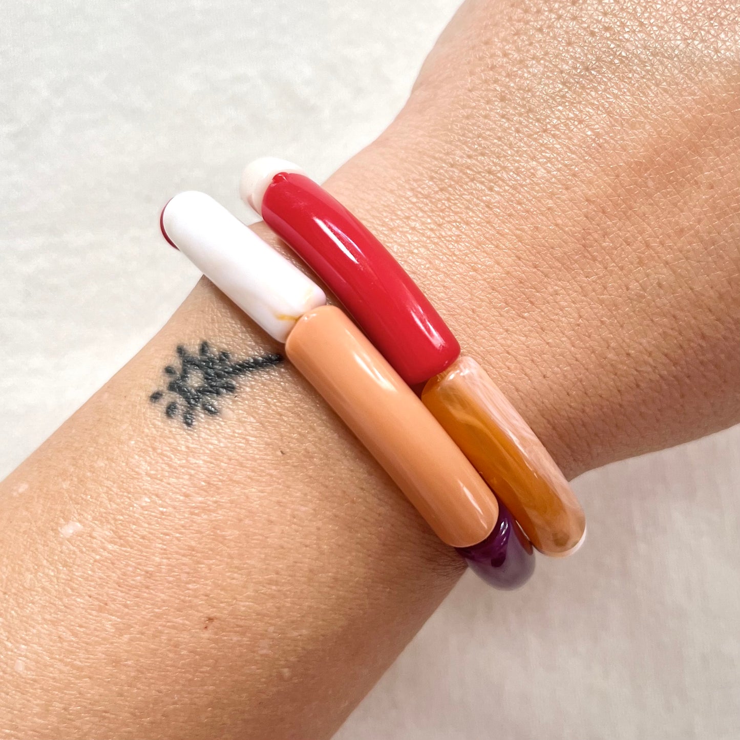 Pulsera Posidonia fina roja