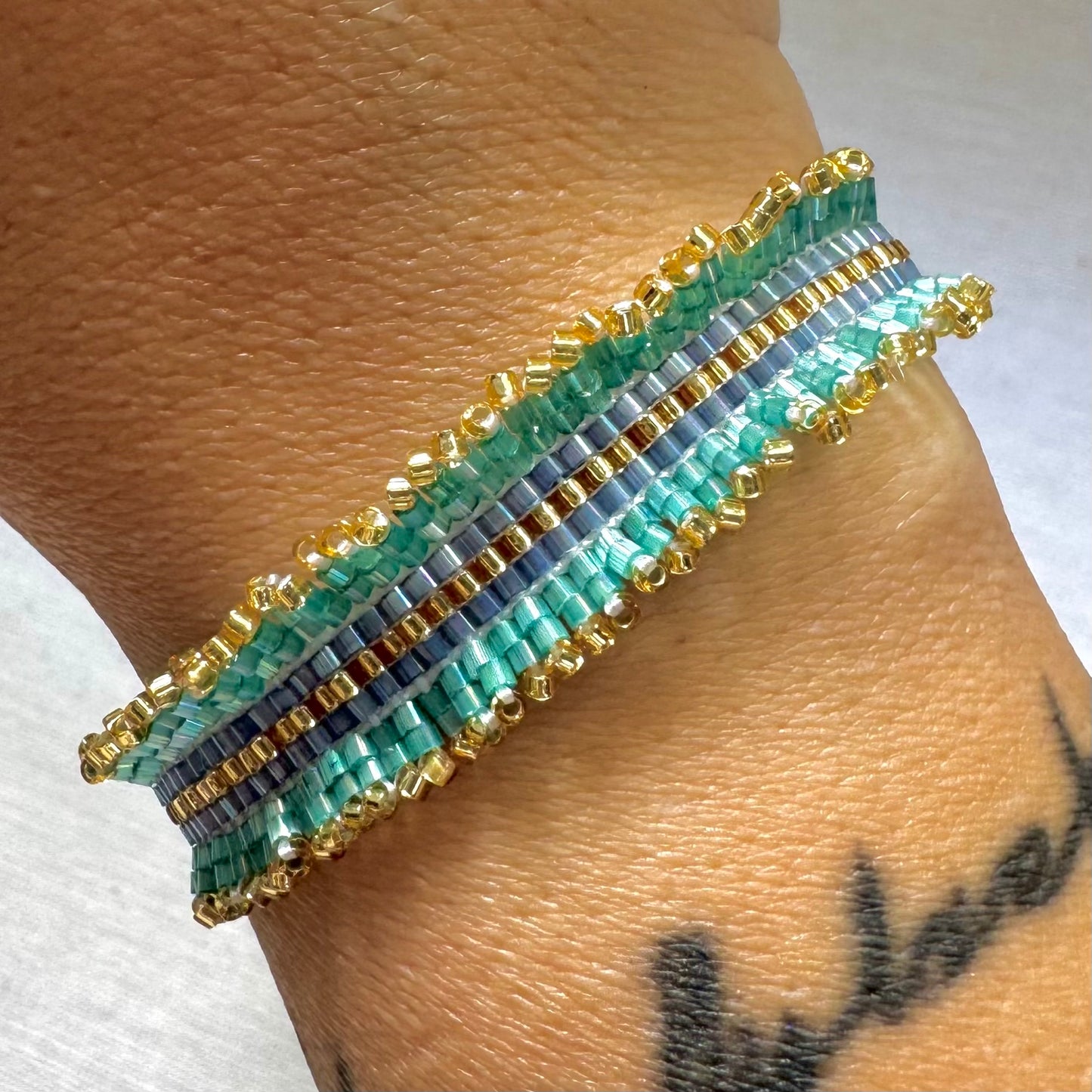 Pulsera Ibiza tamaño fino turquesa