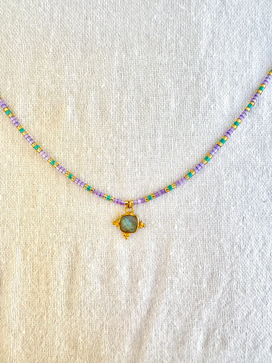 Collar Goa Labradorita puntos