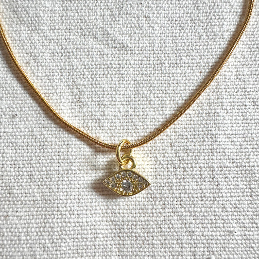 Collar liso ojo turco