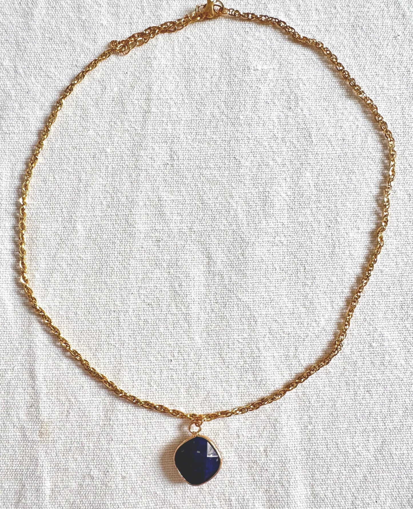 Collar Lapislázuli redondo